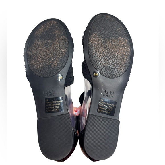 Alex Marie Black Dressy Gladiator Sandals Size 8M | Strappy Ankle Zip - Picture 5 of 10